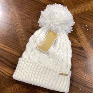 Michael Kors Women Hat One Size Ivory White Cream